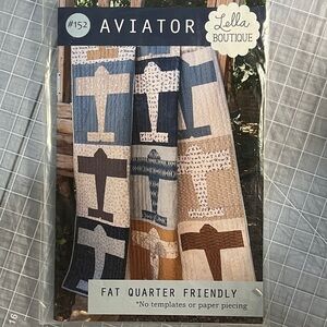 Aviator Quilt Pattern - Blue and Brown